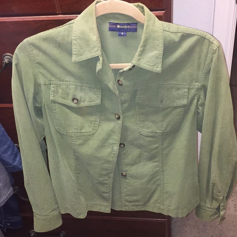Green Corduroy Button Down Jacket - image 1